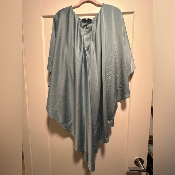 Revolve Michael Costello Blue Mini Dress with Cape - Picture 2 of 3